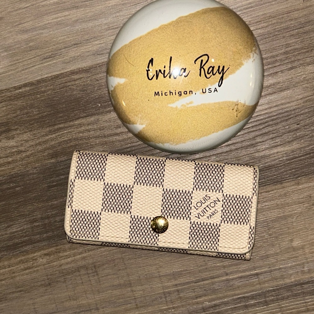 Louis Vuitton Damier Azur 4 Ring Key Holder